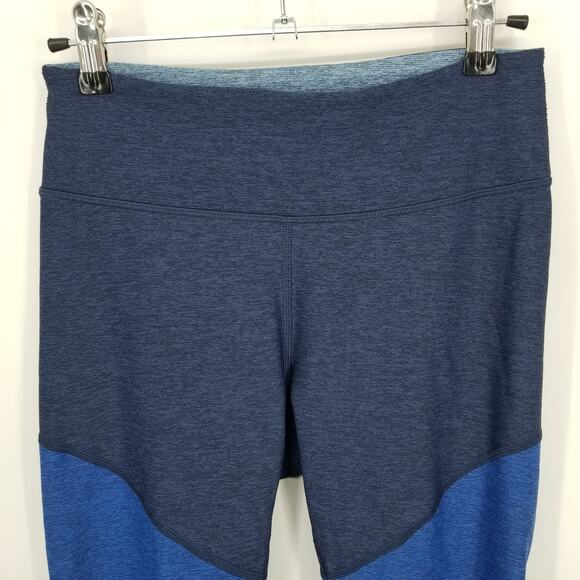 Outdoor Voices Springs 7/8 Color Block Leggings S Tri Tone Color Blue Mid Rise - Picture 6 of 9